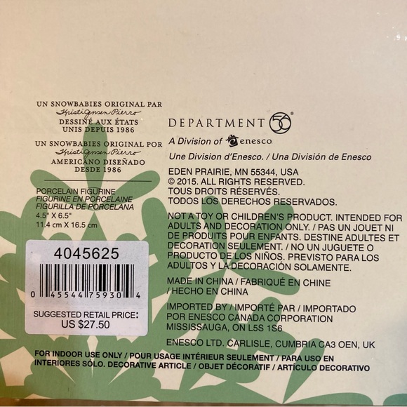 Department 56 Snow Babies “The Littlest Tree” Porcelain Figurine. New in box. - Picture 8 of 10